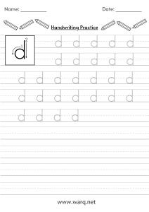 Alphabet Tracing Worksheet