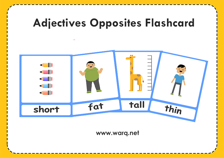 Free PDF Adjectives Opposites Flashcard