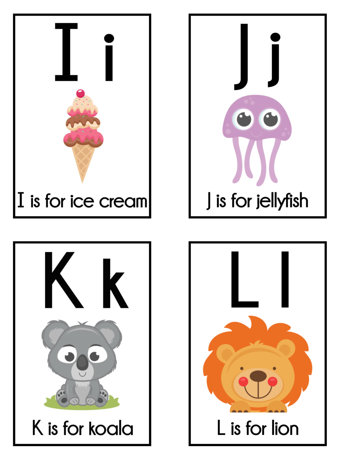 Alphabet Flash Cards Free Printable - Alphabet Flash Cards Free Printable 3 1080x1463 