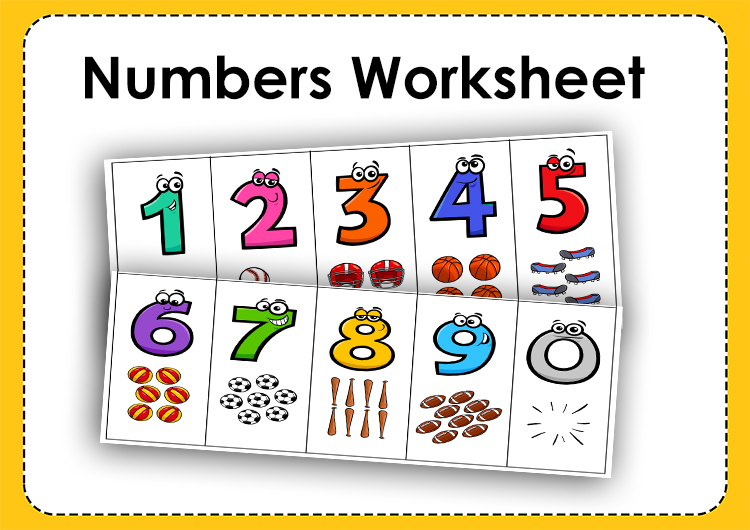 Learning Numbers Worksheet 1-10