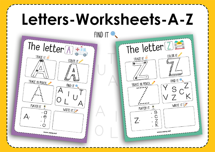 Letters Worksheets A-Z
