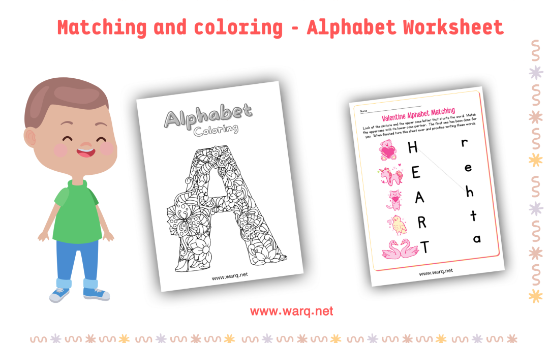 Matching and coloring Alphabet Worksheet